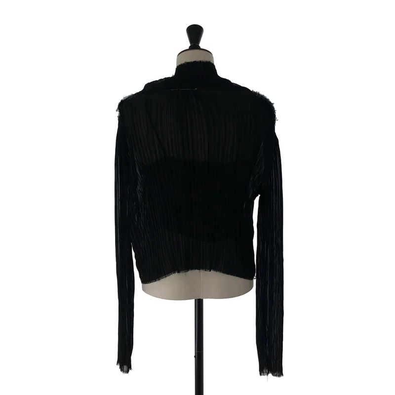 MM6 Maison Margiela / エムエムシックスメゾンマルジェラ | プリーツ シャツ_長袖 S52NH0012 | S | レディース