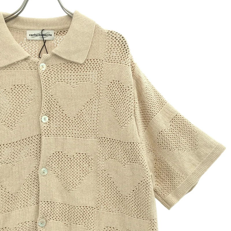Carne Bollente / カルネボレンテ | 2025SS | Cupids Net ローゲージ ニットシャツ | M | メンズ