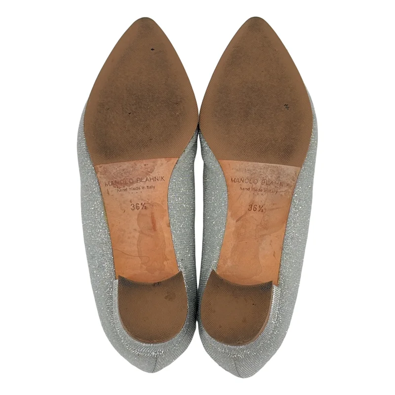 MANOLO BLAHNIK / マノロブラニク | ハンギシ ビジューバックル フラットパンプス | 36 1/2 | レディース