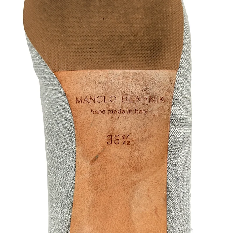 MANOLO BLAHNIK / マノロブラニク | ハンギシ ビジューバックル フラットパンプス | 36 1/2 | レディース