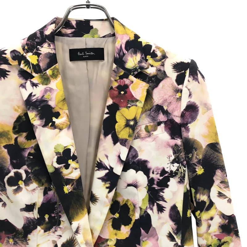 Paul Smith / ポールスミス | コットンストレッチ フラワープリント テーラードジャケット | 38 | レディース