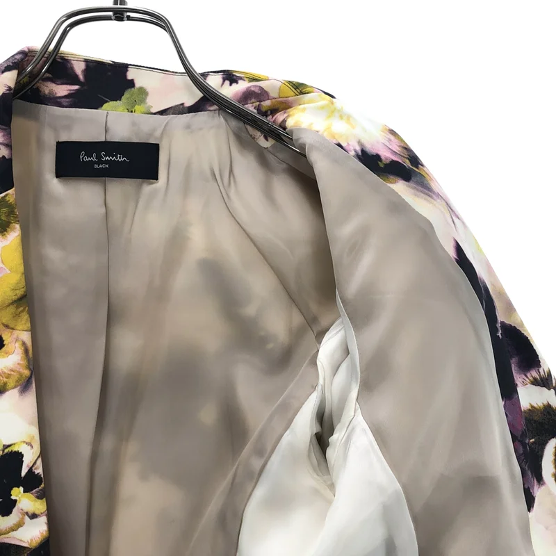 Paul Smith / ポールスミス | コットンストレッチ フラワープリント テーラードジャケット | 38 | レディース