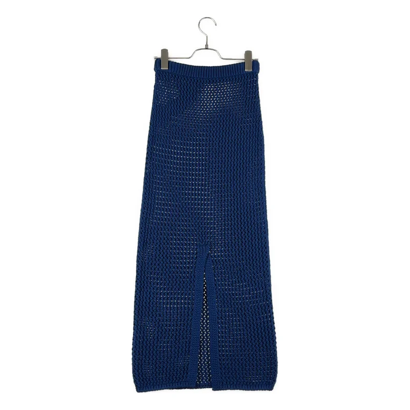 AURALEE / オーラリー | 2024AW | COTTON LILY YARN MESH KNIT SKIRT / バックスリット ニット スカート | 0 | レディース
