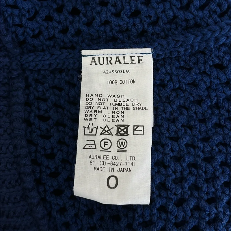 AURALEE / オーラリー | 2024AW | COTTON LILY YARN MESH KNIT SKIRT / バックスリット ニット スカート | 0 | レディース