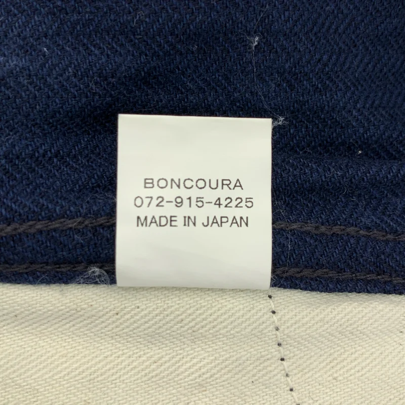 BONCOURA / ボンクラ | ヘリンボーン ボタンフライ ストレートデニムパンツ | 28 | メンズ