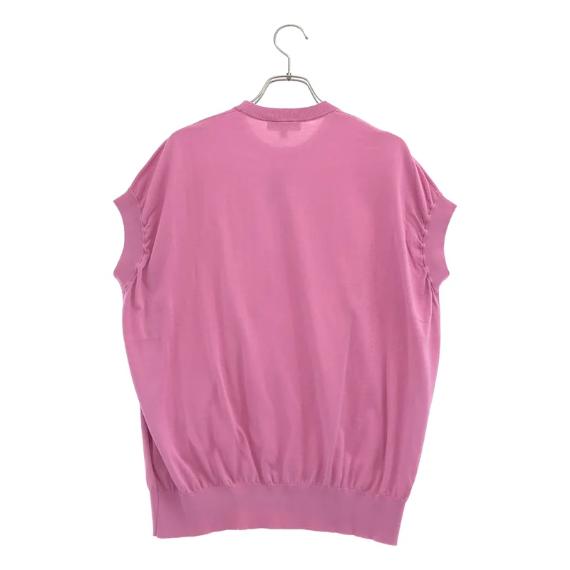 Drawer / ドゥロワー | コットン ロゴ刺しゅう ノースリーブニット | 2 | レディース