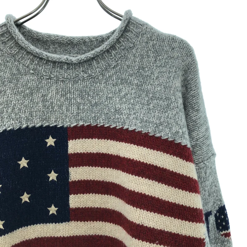 POLO RALPH LAUREN / ポロラルフローレン | ウール 星条旗 ローゲージニット | L | メンズ