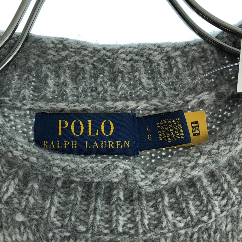 POLO RALPH LAUREN / ポロラルフローレン | ウール 星条旗 ローゲージニット | L | メンズ