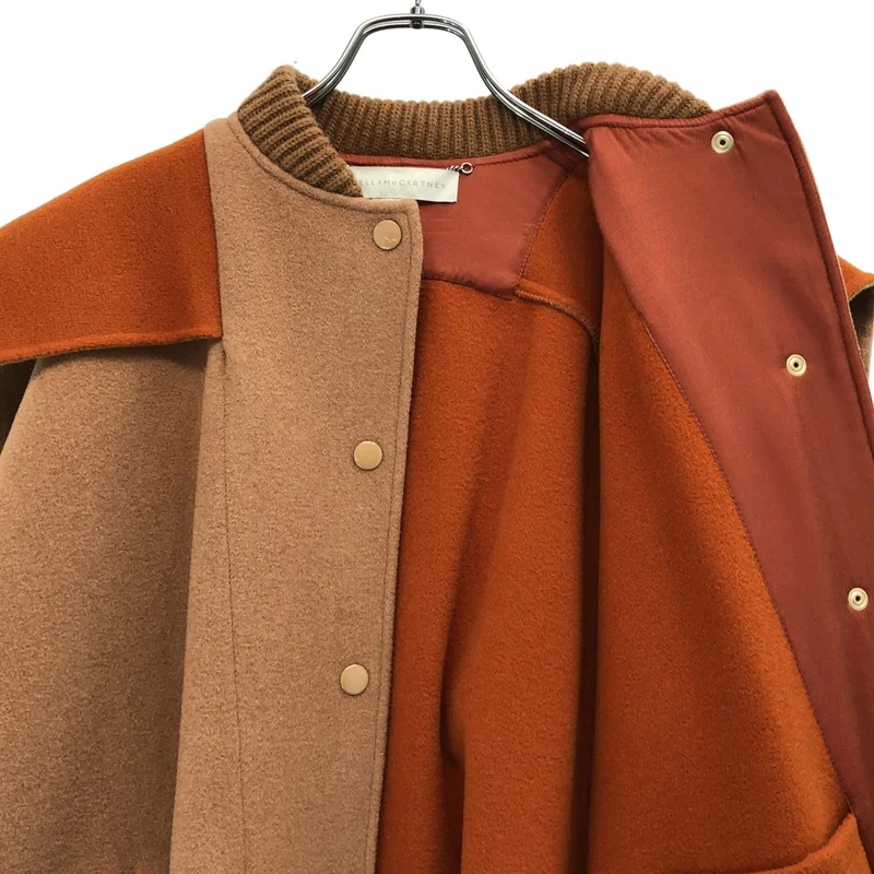 STELLA McCARTNEY / ステラマッカートニー | ウール ビッグシルエット マントコート | 34 | レディース