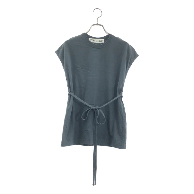 INSCRIRE / アンスクリア | Belted No Sleeve Tee / ベルテッド ノースリーブ Tシャツ カットソー | 38 | レディース