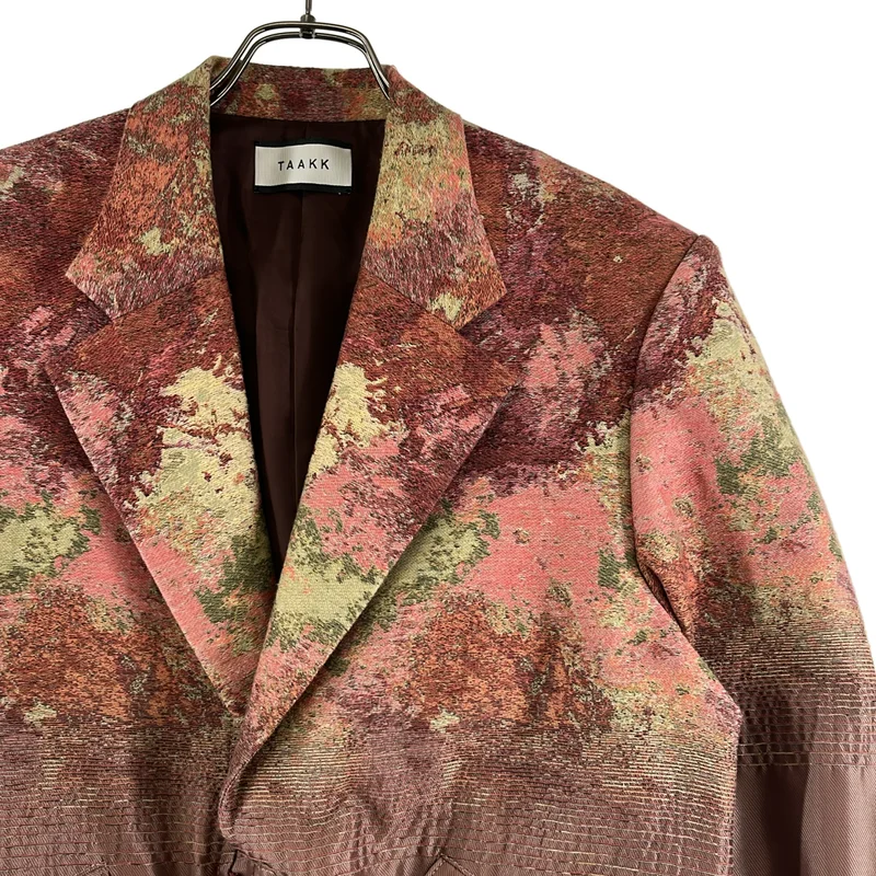 TAAKK / ターク | 2023AW | Abstract Jacquard Tailored Jacket ジャガード ドッキングブルゾン ジャケット | 2 | メンズ