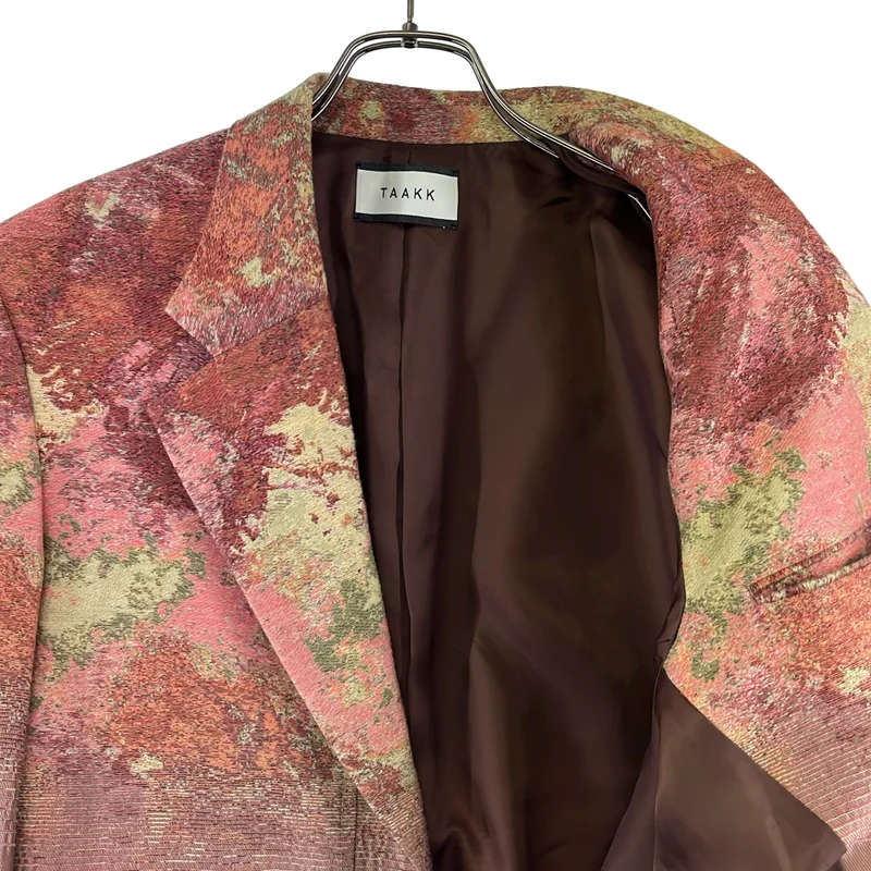 TAAKK / ターク | 2023AW | Abstract Jacquard Tailored Jacket ジャガード ドッキングブルゾン ジャケット | 2 | メンズ