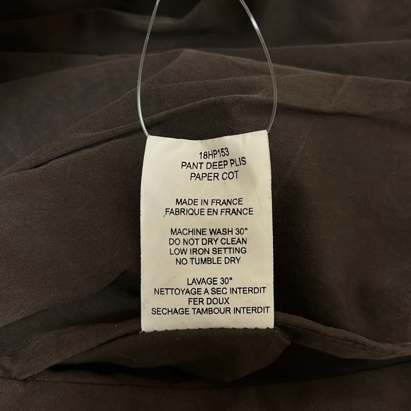 CASEY CASEY / ケーシーケーシー | DEEP PLIS HOMME PANT ペーパーコットン タック ワイド イージーパンツ | L | メンズ