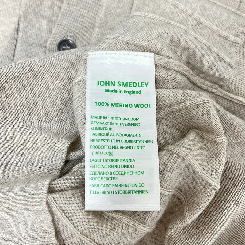 JOHN SMEDLEY / ジョンスメドレー | メリノウール リブニットポロシャツ | S | メンズ