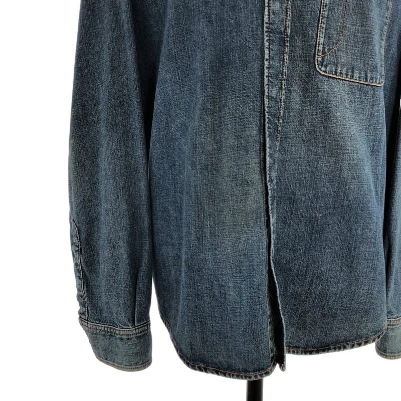 BALENCIAGA / バレンシアガ | バックロゴ 刺しゅう デニムシャツ | 38 | メンズ
