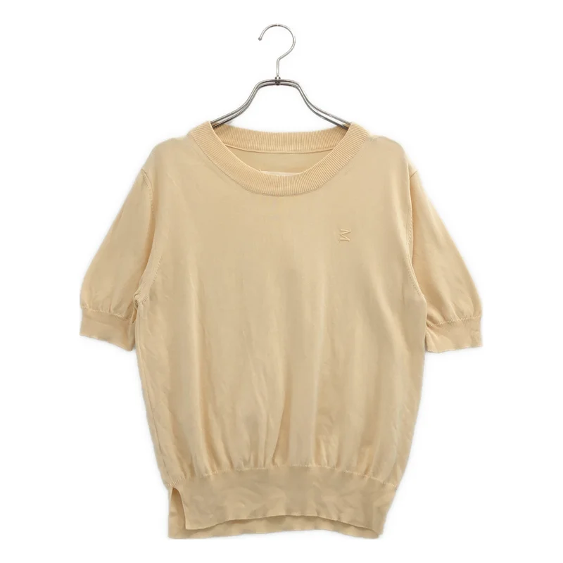 Maison Margiela / メゾンマルジェラ | ロゴ刺しゅう ショートスリーブ ニット | 1 | レディース