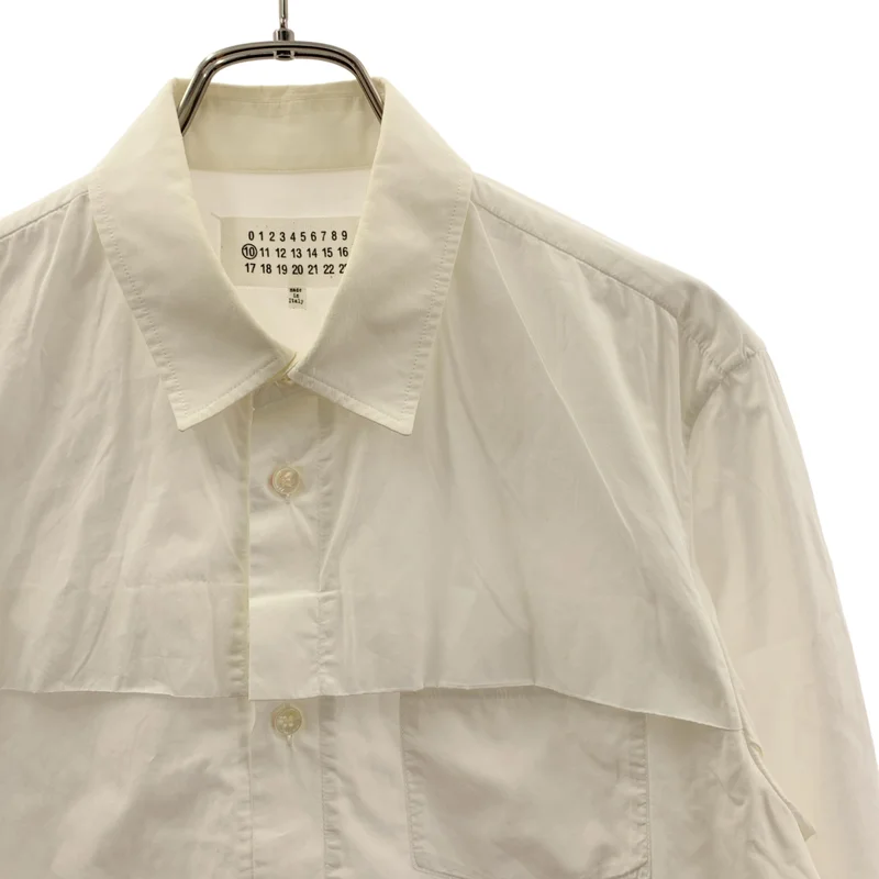 Maison Martin Margiela / メゾンマルタンマルジェラ | 2014AW | コットン ドッキング レギュラーカラー シャツ | 46 | メンズ