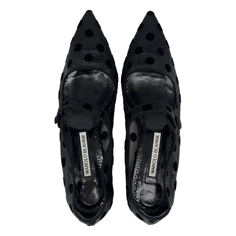 MANOLO BLAHNIK / マノロブラニク | シアー ドット ポインテトゥ パンプス | 38 | レディース