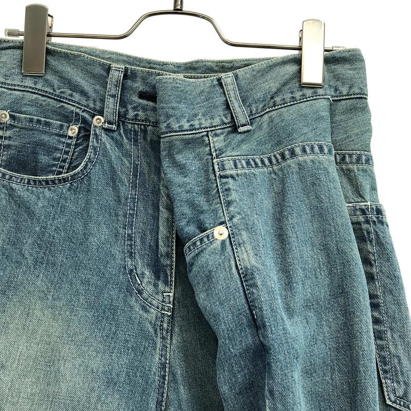 sacai / サカイ | デニム アシンメトリー ワイドパンツ | 1 | レディース