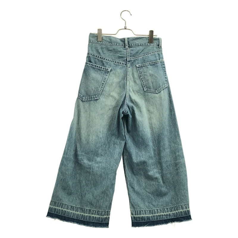 sacai / サカイ | デニム アシンメトリー ワイドパンツ | 1 | レディース