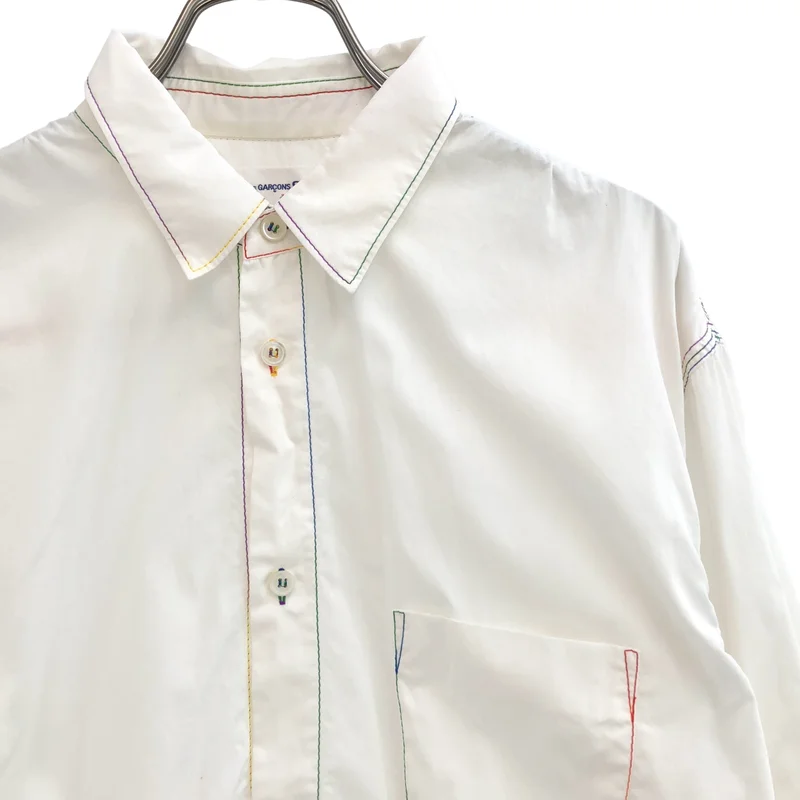 COMME des GARCONS SHIRT / コムデギャルソンシャツ | 2013SS | コットン マルチカラー ステッチシャツ | M | メンズ