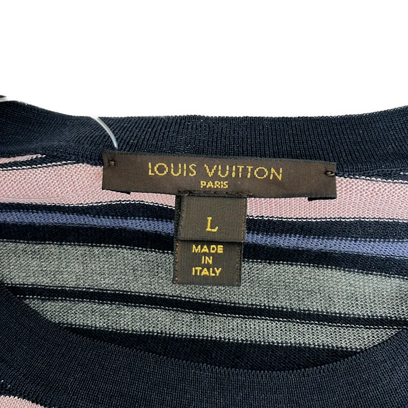Louis Vuitton / ルイヴィトン | ウール シルク ボーダー クルーネックニット | L | メンズ