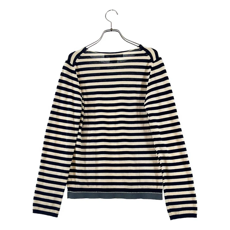 COMME des GARCONS COMME des GARCONS / コムコム | コットン ウール ボーダー プルオーバー ニット | XS | レディース