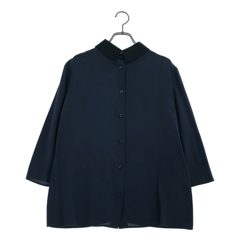 PRADA / プラダ | 2018 | シルク バイカラー プルオーバーシャツ | 42 | レディース