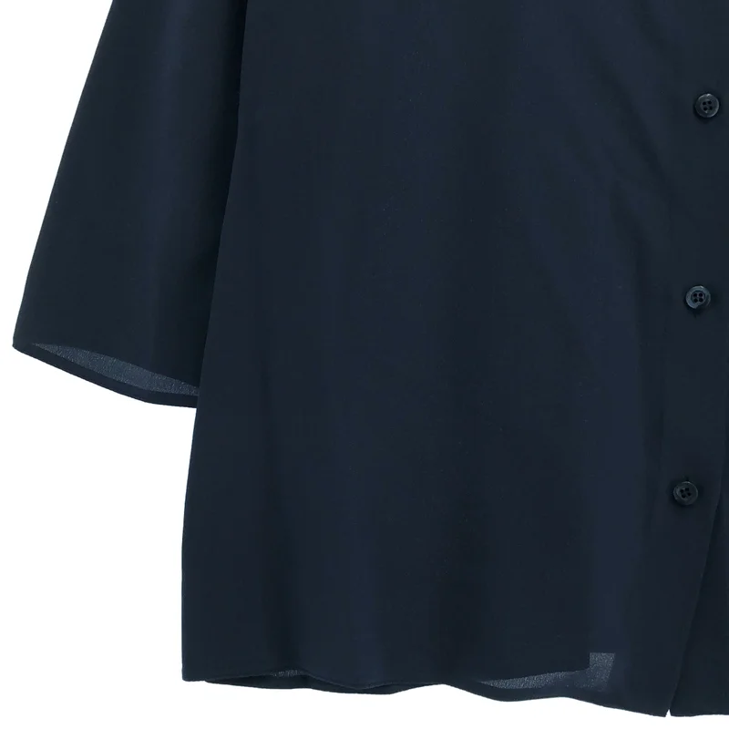 PRADA / プラダ | 2018 | シルク バイカラー プルオーバーシャツ | 42 | レディース