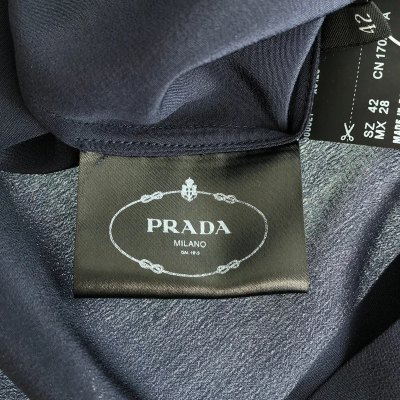 PRADA / プラダ | 2018 | シルク バイカラー プルオーバーシャツ | 42 | レディース
