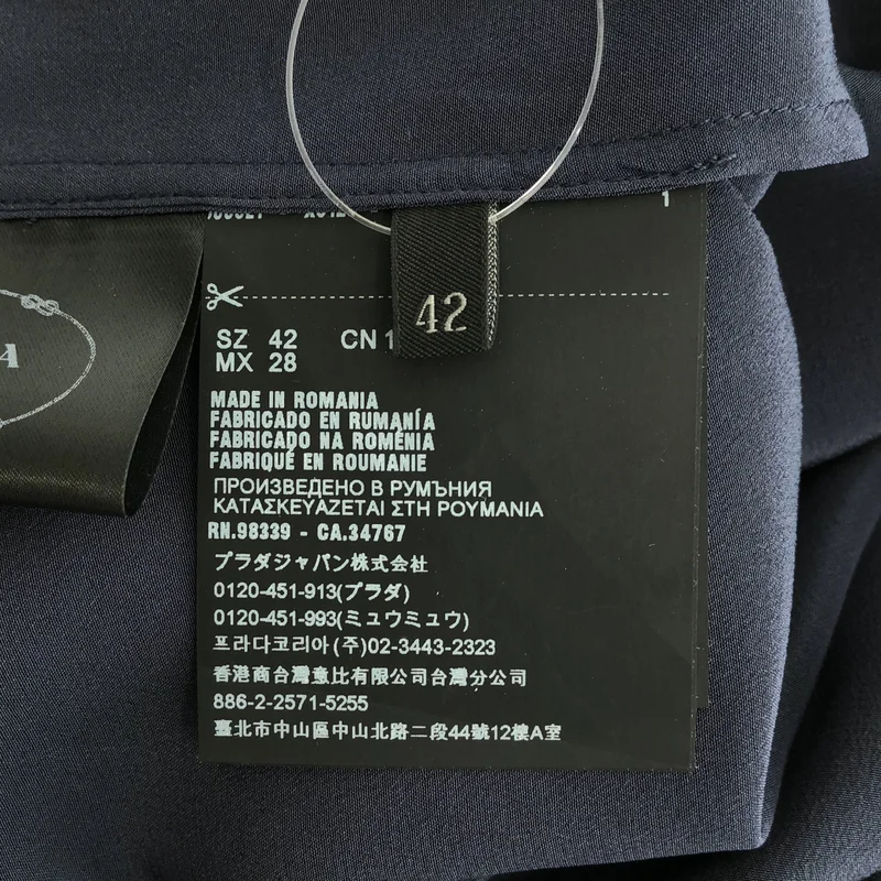 PRADA / プラダ | 2018 | シルク バイカラー プルオーバーシャツ | 42 | レディース