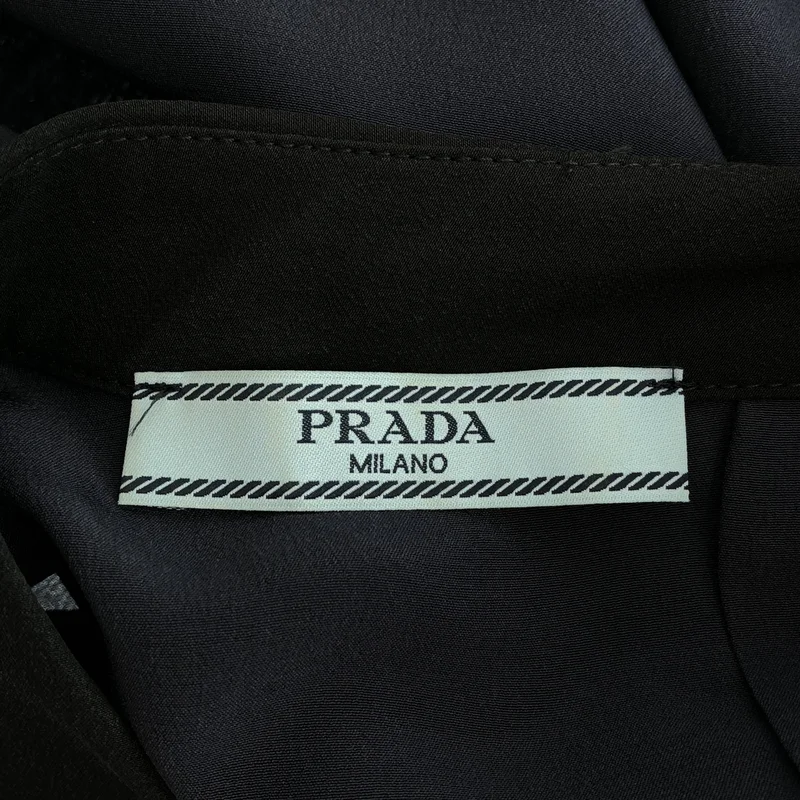 PRADA / プラダ | 2018 | シルク バイカラー プルオーバーシャツ | 42 | レディース
