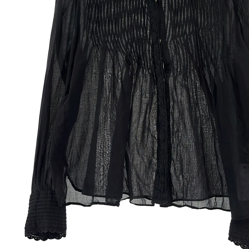 ISABEL MARANT ETOILE / イザベルマランエトワール | コットン シアー ピンタック ブラウス | 34 | レディース
