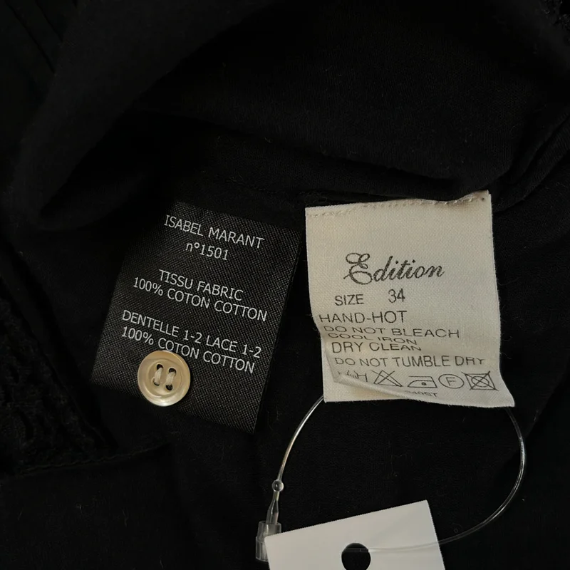 ISABEL MARANT ETOILE / イザベルマランエトワール | コットン シアー ピンタック ブラウス | 34 | レディース