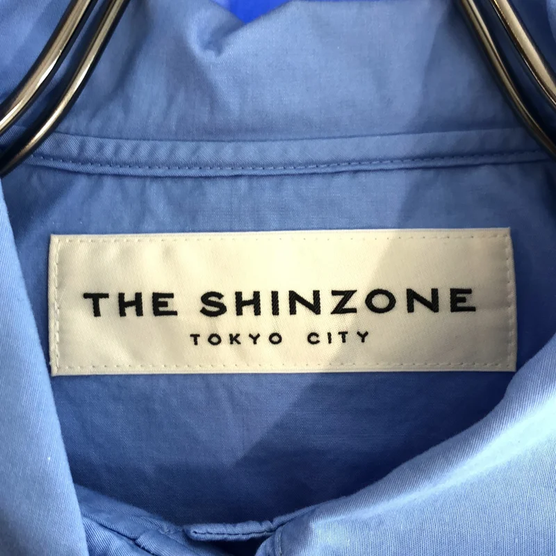 Shinzone / シンゾーン | 2023SS | コットン フリルカラー 比翼 オーバーサイズシャツ | 34 | レディース