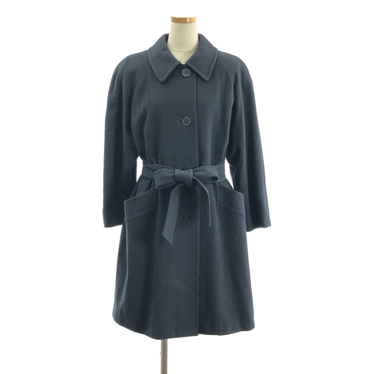 Aquascutum アクアスキュータム ラグランスリーブ ロングコート 焦茶 Aquascutum アクアスキュータム ラグランスリーブ ロングコート 焦茶