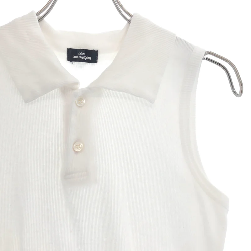 tricot COMME des GARCONS / トリココムデギャルソン | 2003SS | コットンリブ ノースリーブ ポロシャツ |