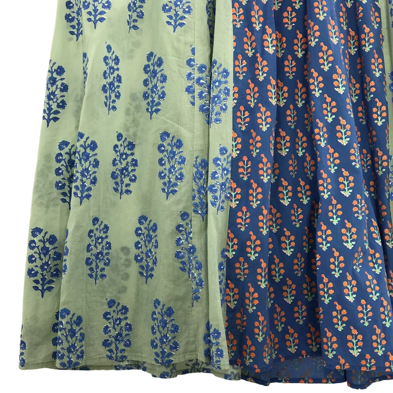 ne Quittez pas / ヌキテパ | Cotton Voile Ethnic Combination Print Panel Dress / コットンボイル エスニック コンビネーションプリント パネルノースリーブワンピース |