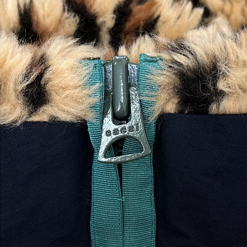 sacai / サカイ | 異素材 切替 コーデュロイ レオパードプリントエコファー ジャケット / 総裏地 | 2 | オリーブ/ライトブラウン系 | メンズ sacai / サカイ | 異素材 切替 レオパード コーデュロイドッキング