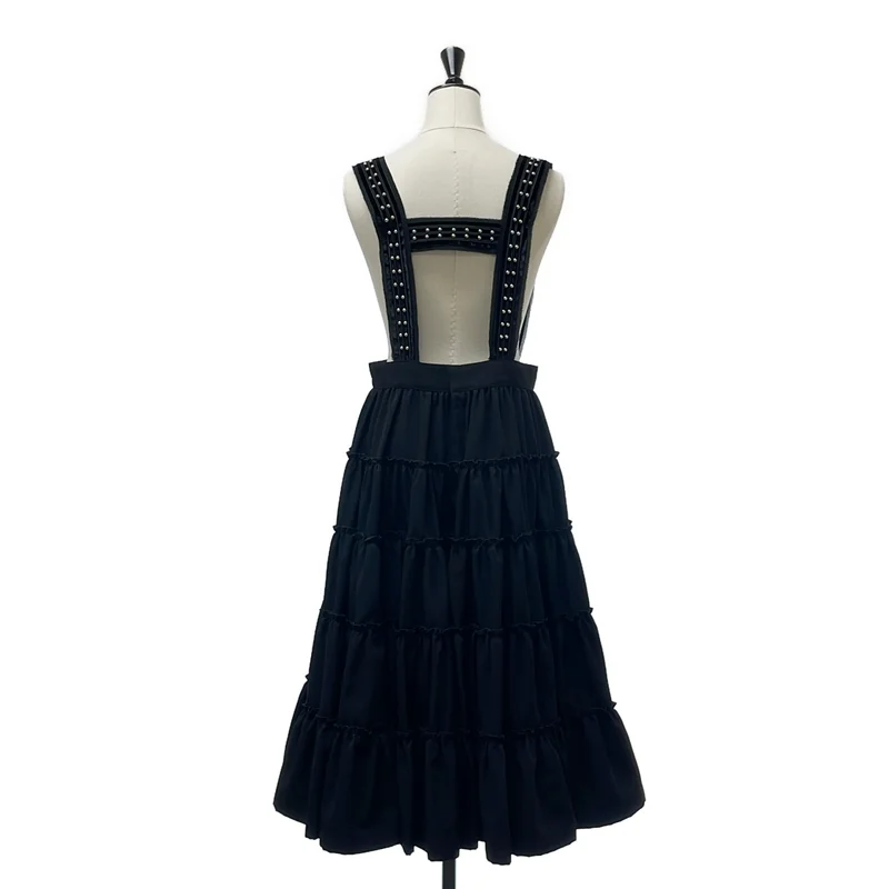 noir kei ninomiya / ノワールケイニノミヤ | 2020SS | スタッズ ハーネス ティアード ジャンパースカート | XS | レディース
