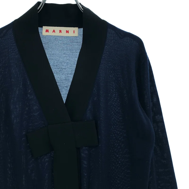 MARNI / マルニ | カシミヤ フロントリボン Vネック ニットカーディガン | 40 | レディース