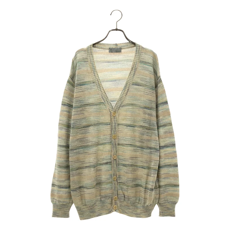 MISSONI / ミッソーニ | コットン リネン混 マルチボーダー ニットカーディガン |