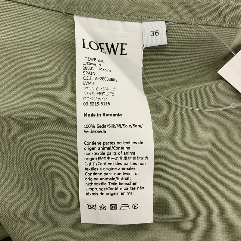 LOEWE / ロエベ | シルク ロゴ刺しゅう Vネック ボウタイブラウス | 36 | レディース