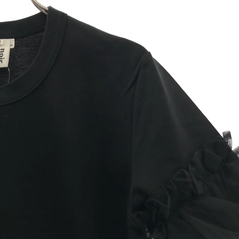 noir kei ninomiya / ノワールケイニノミヤ | 2019AW | チュール スリーブ Tシャツ | S | レディース