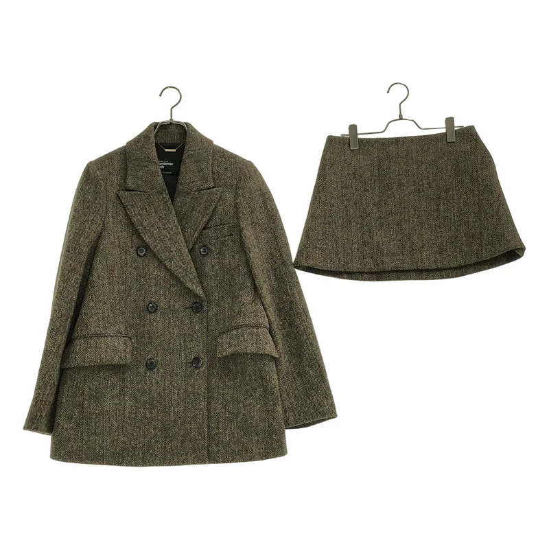 Chaos / カオス | harris tweed セットアップ ジャケットスカート | F | レディース