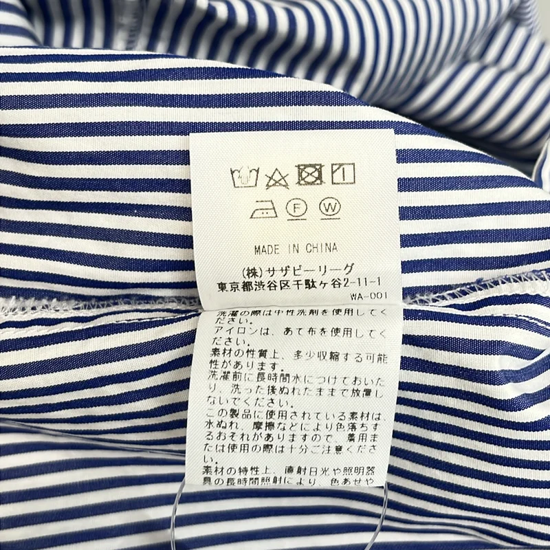 Ron Herman / ロンハーマン | ストライプ バンドカラー シャツワンピース | XS | レディース