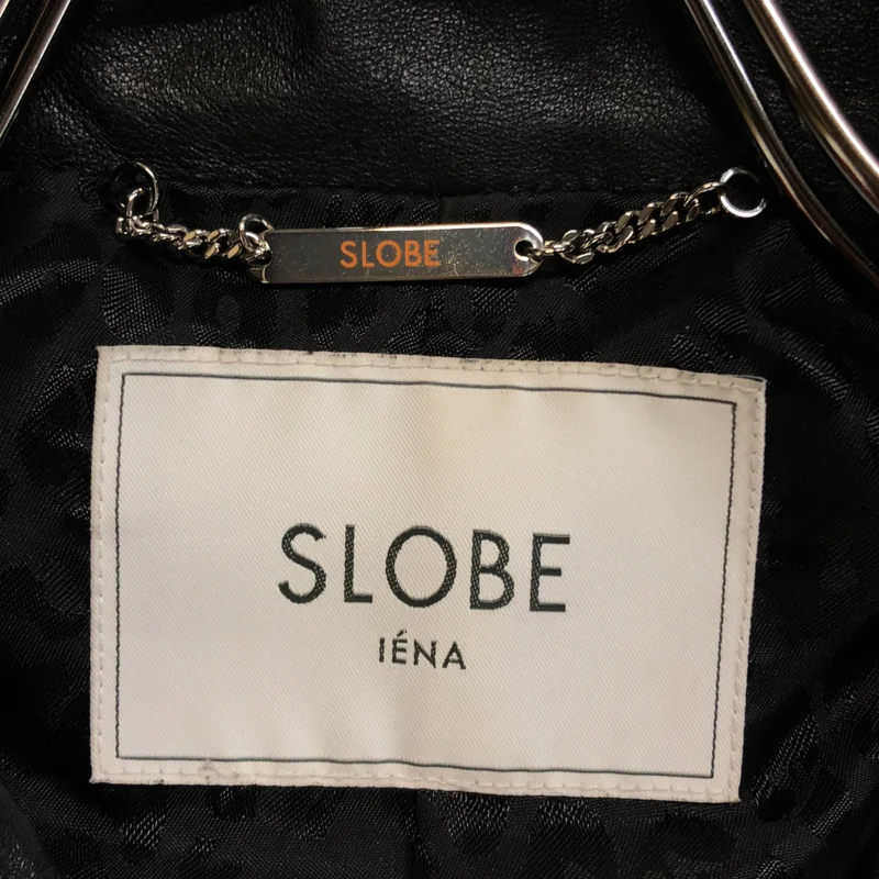 ​SLOBE IENA / スローブイエナ | 羊革 ラムレザー ライダースジャケット / レオパード総裏地 | 40 | レディース