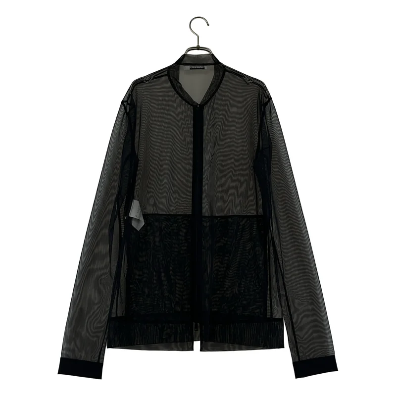 JIL SANDER / ジルサンダー | チュール ロゴジップ ブラウス | 38 | レディース