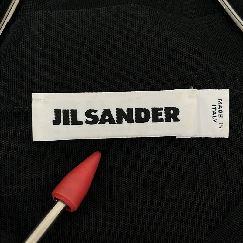 JIL SANDER / ジルサンダー | チュール ロゴジップ ブラウス | 38 | レディース