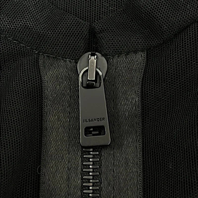 JIL SANDER / ジルサンダー | チュール ロゴジップ ブラウス | 38 | レディース